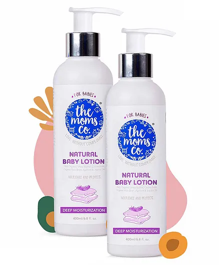 The Moms Co Natural Baby Lotion - 400 ml ( Pack of 2 )