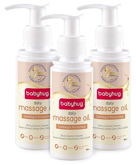 Baby Hug Daily Massage Oil 100ml - Pack of 3