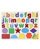 Anindita Wooden Alphabets & Shapes Board Puzzle with Thumbcuts Multicolor - 36 Pieces