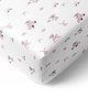 The White Cradle Pure Organic Cotton Fitted Cot Sheet Koala Print - Pink