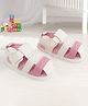 Baby Moo Solid Color Booties - White Pink