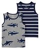 Carter's 2-Pack Cotton Tanks - Blue Grey