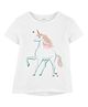 Carter's Unicorn Jersey Tee - White Blue