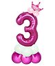 Shopperskart Princess 3 Number Foil Balloons Multicolor - Pack of 13
