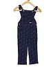 Actuel Sleeveless Floral Print Dungaree - Navy Blue