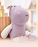 Mi Arcus Hippopotamus Knitted Soft Plush Toy Purple - Height 20 Cm