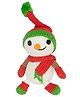 HAPPY THREADS Handmade Crochet Amigurumi Happy Snowman Soft Toy Multicolour - Height 17.7 cm