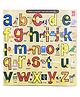 WISSEN Wooden Capital Alphabet Educational Knob Tray Multicolor - 27 Pieces