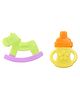 Mastela Super Soft Silicone Teether Horse Rocker & Bottle Pack Of 2 - Multicolor