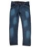 P-MARK Full Length Washed Jeans - Blue