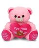 Dimpy Stuff Teddy Bear Soft Toy With Heart Pink - 40 cm