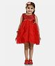 Peppermint Sleeveless Sequins Fit & Flare Dress - Red