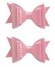 Aye Candy Bow Detailing Hair Clips - Pink