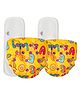 Mylo Baby Freesize Adjustable Cloth Diapers with 2 Free Insert Oeko Tex Certified Pack of 2 - ABC Print