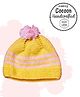 COCOON ORGANICS Handcrafted Soft And Warm Winter Cap For Babies - Yellow