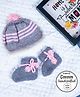 COCOON ORGANICS Handcrafted Cap And Socks Set - Grey