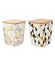 Earthism Eco Friendly Bamboo Fibre Canister Pack Of 2 - Multicolor