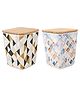 Earthism Eco Friendly Bamboo Fibre Canister Pack Of 2 - Multicolor