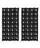 Johra Square Foil Curtain Birthday Decoration Black - Pack of 2