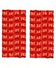 Johra Square Foil Curtain Birthday Decoration Red - Pack of 2