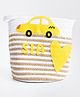 Yellow Doodle Love For Cars Organic Cotton Rope Basket Medium Size - Yellow