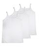 Kiddopanti Pack Of 3 Sleeveless Solid Tank Tops - White