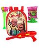 Fiddlerz Holi Pichkari High Pressure Water Gun Toy Back Holding Tank with Holi Combo of 1 Pkt Holi Color & 37 Magic Balloons for Kids