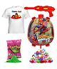 Fiddlerz Holi Pichkari High Pressure Water Gun Toy Back Holding Tank For Kids with Holi Combo of 200 Water Balloons , 1 Tshirt & 1 Pkt Holi Color Pool Party Fun