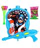 Fiddlerz Holi Pichkari High Pressure Water Gun Toy Back Holding Tank with Holi Combo of 1 Pkt Holi Color & 37 Magic Balloons for Kids