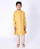 Tabard Full Sleeves Solid Ethnic Kurta - Yellow