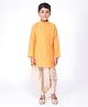 Tabard Full Sleeves Solid Ethnic Kurta - Orange