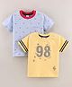 ToffyHouse Half Sleeves T-Shirts Printed Pack Of 2 - Yellow Blue