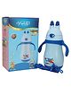 Youp Stainless steel blue color kids Insulated Double Wall sipper bottle with handle WIGGLY - 350 ml