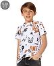 Jack & Jones Junior Half Sleeves Cotton T shirt Printed- White
