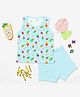 SuperBottoms Sleeveless Ice Cream Print Tee With Shorts - Blue