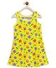 SuperBottoms Sleeveless Monsters Print Dress - Yellow