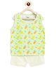 SuperBottoms Sleeveless Mango Print Tee With Shorts - Light Green