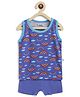 SuperBottoms Sleeveless Rainbow Print Tee With Shorts - Purple