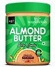 NourishVitals Natural Almond Butter Extra Crunchy Unsweetened with Roasted Almond Chunks No Added Salt or Oils - 200 gm