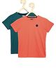 Allen Solly Juniors Half Sleeves Tee Pack of 2 - Peach Green