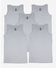 Kiddopanti Sleeveless Pack Of 5 Vests - White