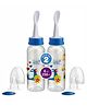 Beebaby 2 in 1 Gentle Slim Neck Baby Feeding Bottle with Nipple & Spoon Feeder Pack of 2 Blue - 250 ml Each