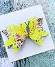 FOLLOW THE NEEDLE Butterfly Bow Hair Clip - Yellow