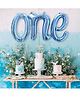 Johra ONE Alphabet Foil Balloons, 1st birthday decoration - Blue