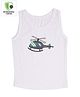 COCOON ORGANICS Sleeveless Helicopter Printed Vest - White