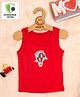 COCOON ORGANICS Sleeveless Parachute Print Vest  - Red