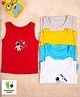 COCOON ORGANICS Sleeveless Pack Of 5 Space Astronaut Print Vests - Multi Color