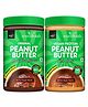 NourishVitals Original Peanut Butter Creamy Dark Chocolate & Vegan High Protein Peanut Butter Extra Crunchy - 750 gm Each