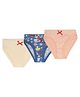 Mi Arcus Baby Girl Pack Of 3 Floral Print Briefs - Peach Blue