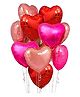 JOHRA  Heart Shape Foil Balloon - Pack of 15